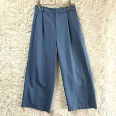 【美品】Nolley's（ノーリーズ）タック入りワイドパンツ ブルー M