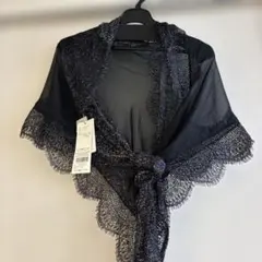 新品タグ付きDorry Doll シフォンラメレースストール ブラックのサムネイル