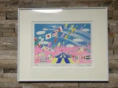 シルクスクリーン 版画 Dream Land 71/75 おかもとみわこ作