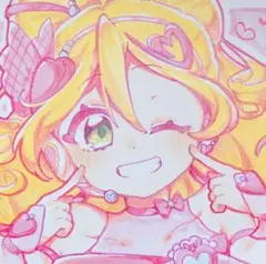 キュアアイドル　手描きイラスト　色紙