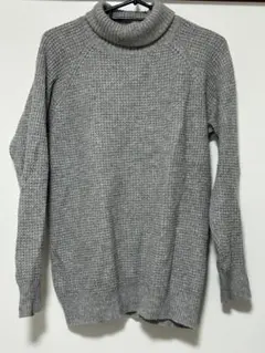 グレーニットセーター ハイネック