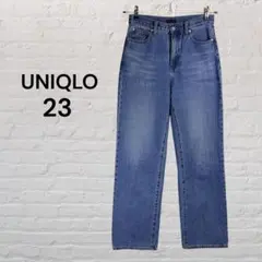 《UNIQLO》ワイドストレートジーンズ 64 BLUE 23