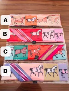 ツイリー　バッグスカーフ　ヘアバンド　リボンスカーフ【新品】4色展開