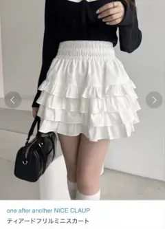 one after another NICE CLAUP フリルミニスカート