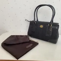 COACH シグネチャー ターンロック ハンドバッグ 11060 スカーフ付き 