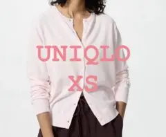 UNIQLO ユニクロ UVカットクルーネックカーディガン XS ピンク