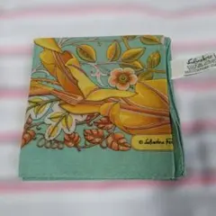 新品　サルヴァトーレ・フェラガモ　ボタニカル　Ferragamo 綿　ハンカチのサムネイル