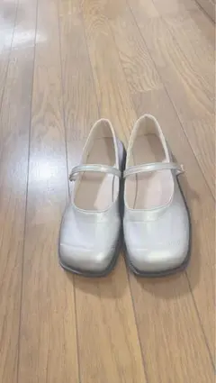 シルバー マaryジェルシューズ アンクルストラップ