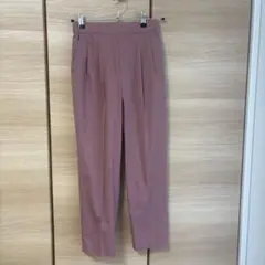 グローバルワーク　ウツクシルエットDRYテーパードパンツ　ピンク　S