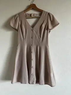 SPIRALGIRL ベージュ ミニワンピース 半袖