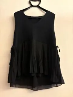 Rirandture ノースリーブ プリーツ切替 ブラックのサムネイル