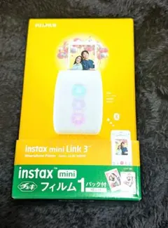 【新品】instax mini Link3 クレイホワイト+専用チェキフィルム付