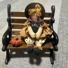ハロウィン　人形&ベンチ