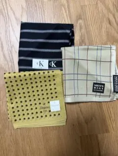 【未使用】ブランドバラ売り　メンズハンカチ　3点セット