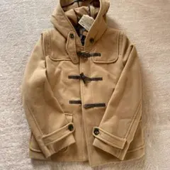 オリーブデオリーブベージュ ウールコート フード付きM