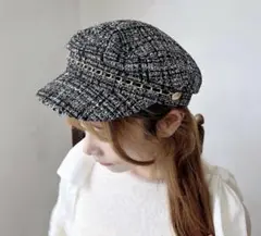 INGNI チェーン付 ツイードキャスケット