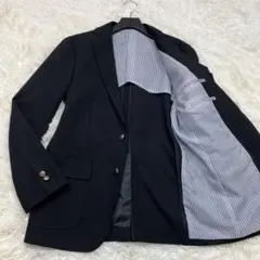 極美品グリーンレーベルリラクシング テーラードジャケット 銀ボタン 黒 Mサイズ