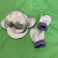 THE NORTH FACE 耳付き帽子とミトンセット　リバーシブル