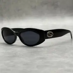 希少 GUCCI サングラス GG オーバル 黒 2196/S イタリア 90s - メルカリ