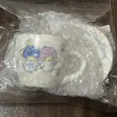サンリオキャラクターズ　ミニチュア陶器　カップ&ソーサー　リトルツインスターズ