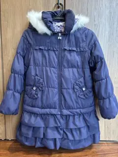 anyFAM ネイビー フリルコート 140