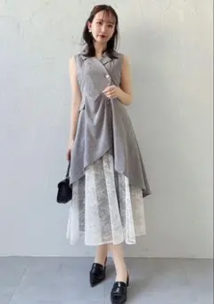 dazzlin ドレープタックレイヤードワンピース