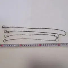 金属ボールチェーン 3本セット長さ30×2本！70cm1本 新品です！