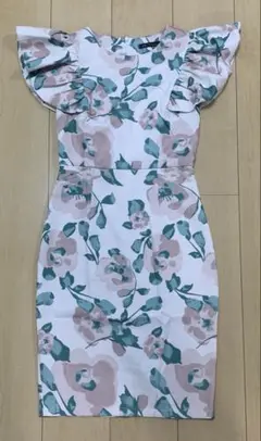 H.Y HOME フラワープリント 半袖ワンピース