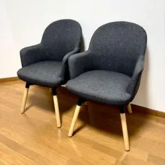 FT 　IKEA ヤンオロフ回転パーソナルチェア ダークグレー 2脚 イケア 【IKEA】【選べる2カラー】JANOLOF ヤンオロフ 回転