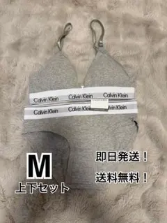 Calvin Klein ブラジャーショーツ　上下セット　M グレー