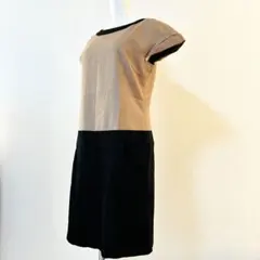 オフオン（OFUON）ウール混　ドッキング　ワンピース　M