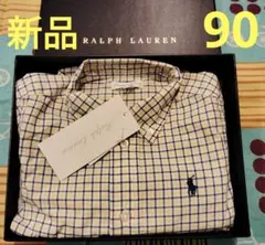 新品■90男の子、春秋長袖ボタンダウンシャツ、ラルフローレン