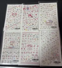 キティ＆キキララ＆マイメロネイルシール6枚セット❤︎