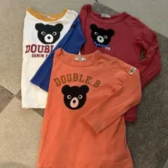 DOUBLE.B 長袖カットソー 3点セット 110