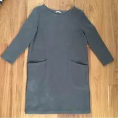 裏起毛 ひざ丈ワンピース