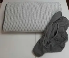 NITORI 横向き寝がラクな枕 専用枕カバー グレー 付き