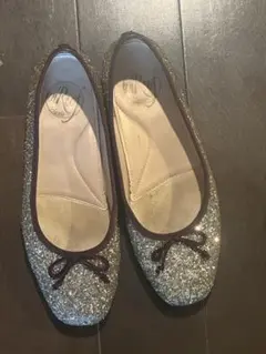 inReef グリッターシルバー バレエシューズ