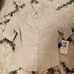 MICHEL KLEIN 半袖シャツ 40 ベージュ