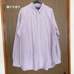 ラルフローレン ボタンダウンシャツ パープル マチ付き