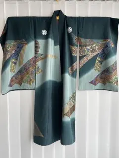 509ab46◎七五三 五歳 男児 着物&羽織&袴&角帯&長襦袢 鷹松 茶系