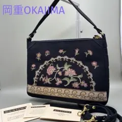 未使用級✨岡重OKAJIMA高級バッグ 2way 正絹 手描き京友禅 和装