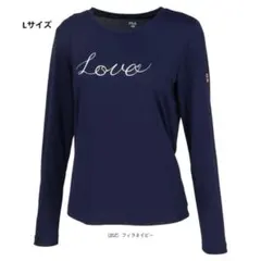 FILA フィラ　テニスウェア　長袖Tシャツ　ネイビー　Lサイズ