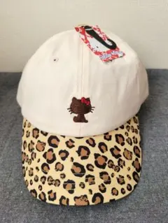 ◎新品◎サンリオ　ハローキティ　ヒョウ柄　日焼け　キャップ　57.5cm