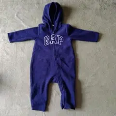 GAP ベビー用 フリース ロンパース ネイビー