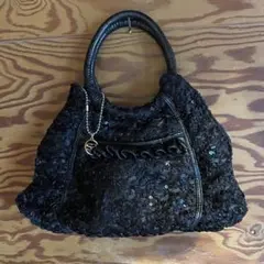 SAVOY 黒 ブラック キラキラ ハンドバッグ