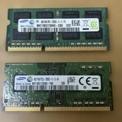 Samsung ノートPC用メモリ 4GB 2枚セット 計8GB