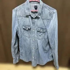 GAP デニム 長袖シャツ ライトブルー