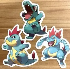 ポケモンヌードル シール ワニノコ＆ヒノアラシ＆チコリータ - メルカリ