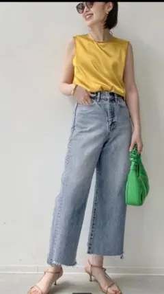 カットオフ デニム ワイドパンツ L'Appartementのサムネイル