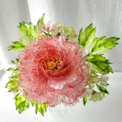 芍薬アレンジ　　　　アメリカンフラワー　（ディップフラワー）